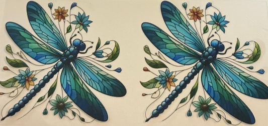 14 Blue/Green Dragonfly Wrap