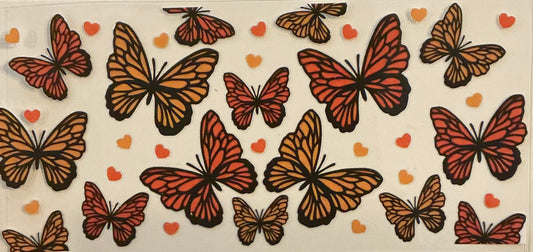 15 Orange/Yellow Butterfly Collage Wrap