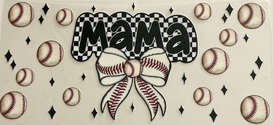 153 Baseball Mom w/ Bow Wrap