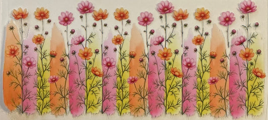 17 Pink/Orange/Yellow Flowers Wrap