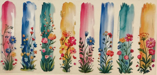 17A Pink/Orange/Yellow Flowers Wrap