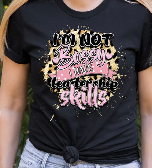 I’m not Bossy Glitter Multi-Color Screen Print Transfer