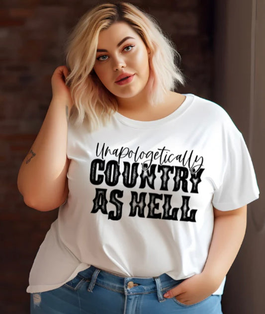 Country as Hell Single Print Transfer