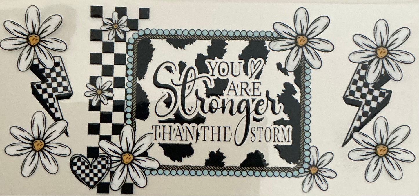 210    You Are Stronger Than The Storm w/Checkered Bolts & Flowers Wrap