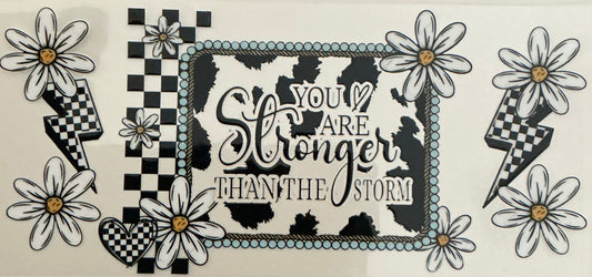 210    You Are Stronger Than The Storm w/Checkered Bolts & Flowers Wrap