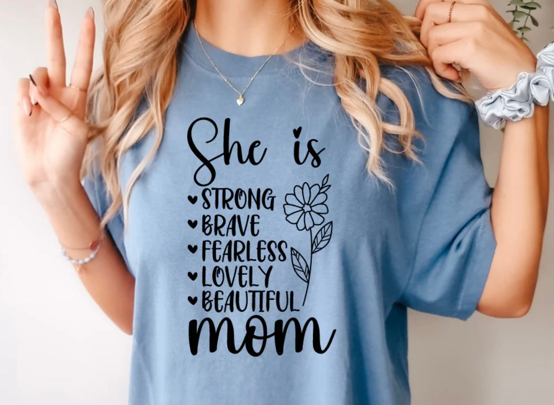 She Is MOM Screen Print