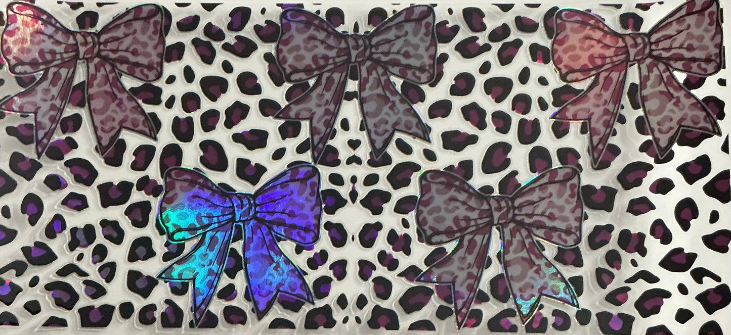 232 Holographic Leopard Bow Wrap