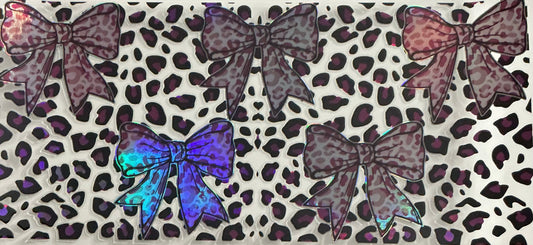 232 Holographic Leopard Bow Wrap