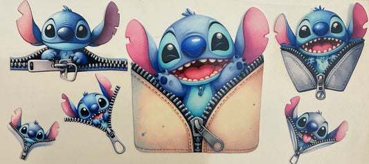 241    Blue Character in Zipper Pocket Wrap