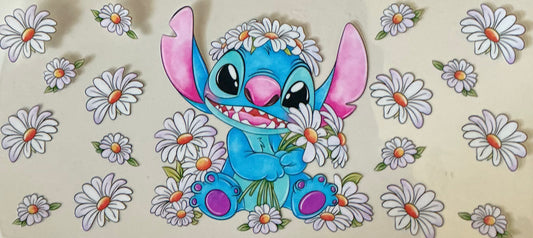 252 Blue Character w/White Daisies Wrap