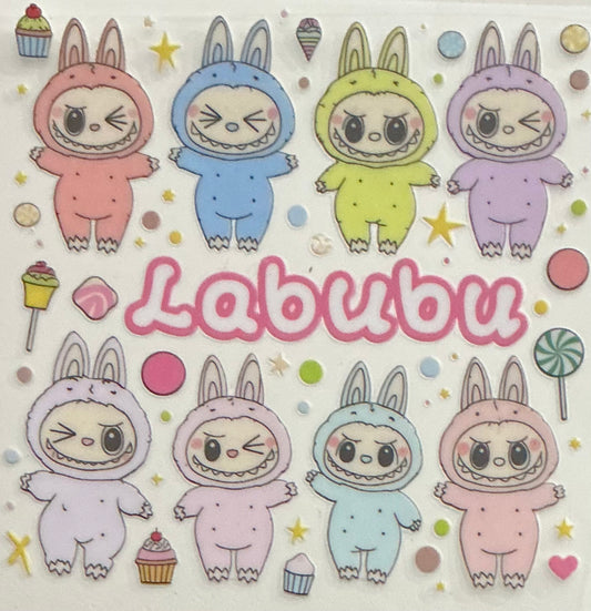 271 Labubu Multi Color Collage Decal