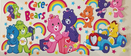 277 Colorful Bears w/Suitcase & Cars Wrap