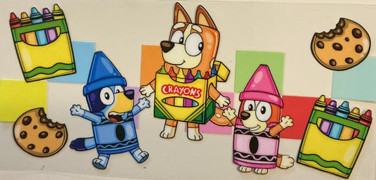282 Bluey w/ Crayons Wrap