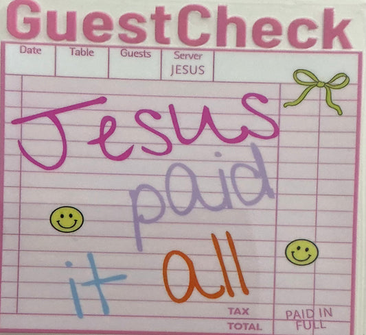315   JESUS Paid In All In Full