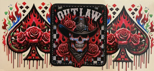 33   Outlaw Skull w/Cowboy Hat Wrap