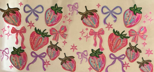 353 Strawberries w/Bows Wrap