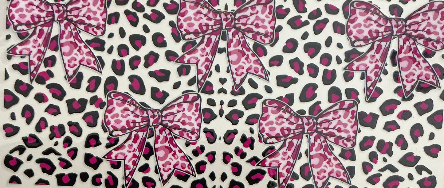 41 BLACK/PINK LEOPARD PRINT W/BOW WRAP