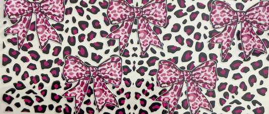 41 BLACK/PINK LEOPARD PRINT W/BOW WRAP