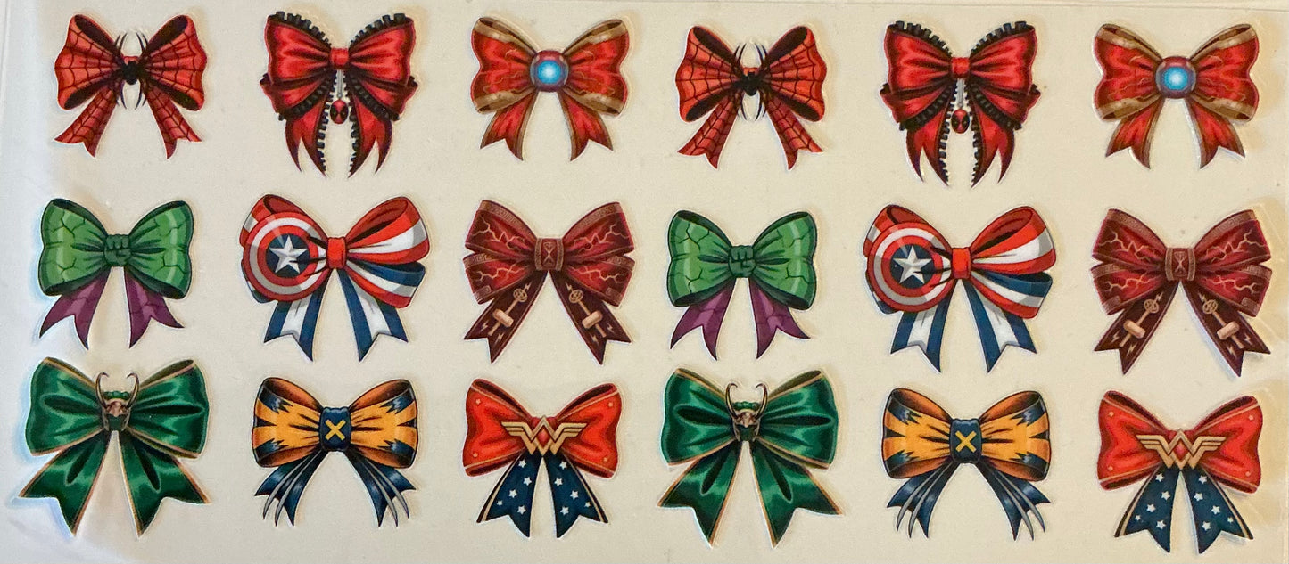 501 Superhero Character Bow Collage Wrap