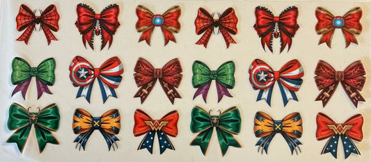 501 Superhero Character Bow Collage Wrap