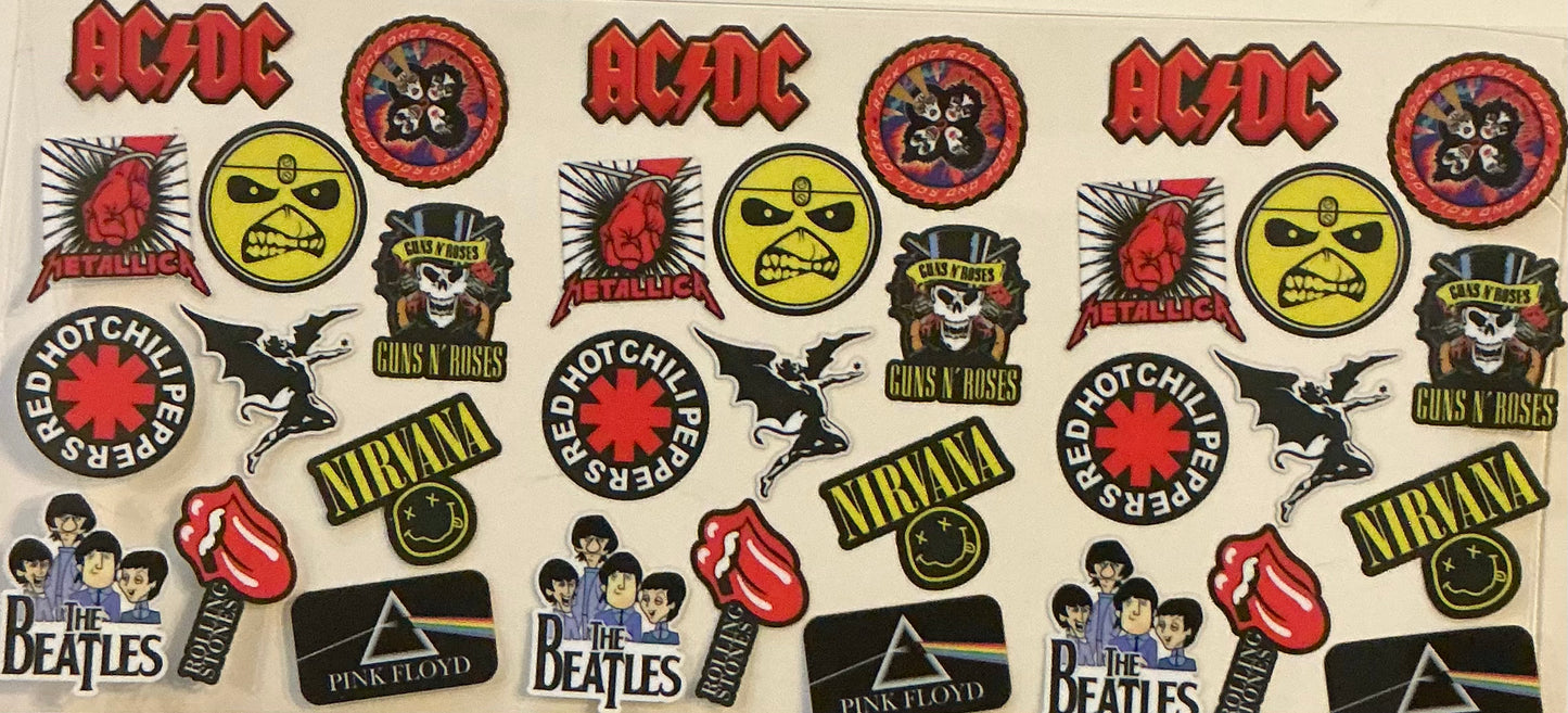 536 Rock Bands Collage Wrap