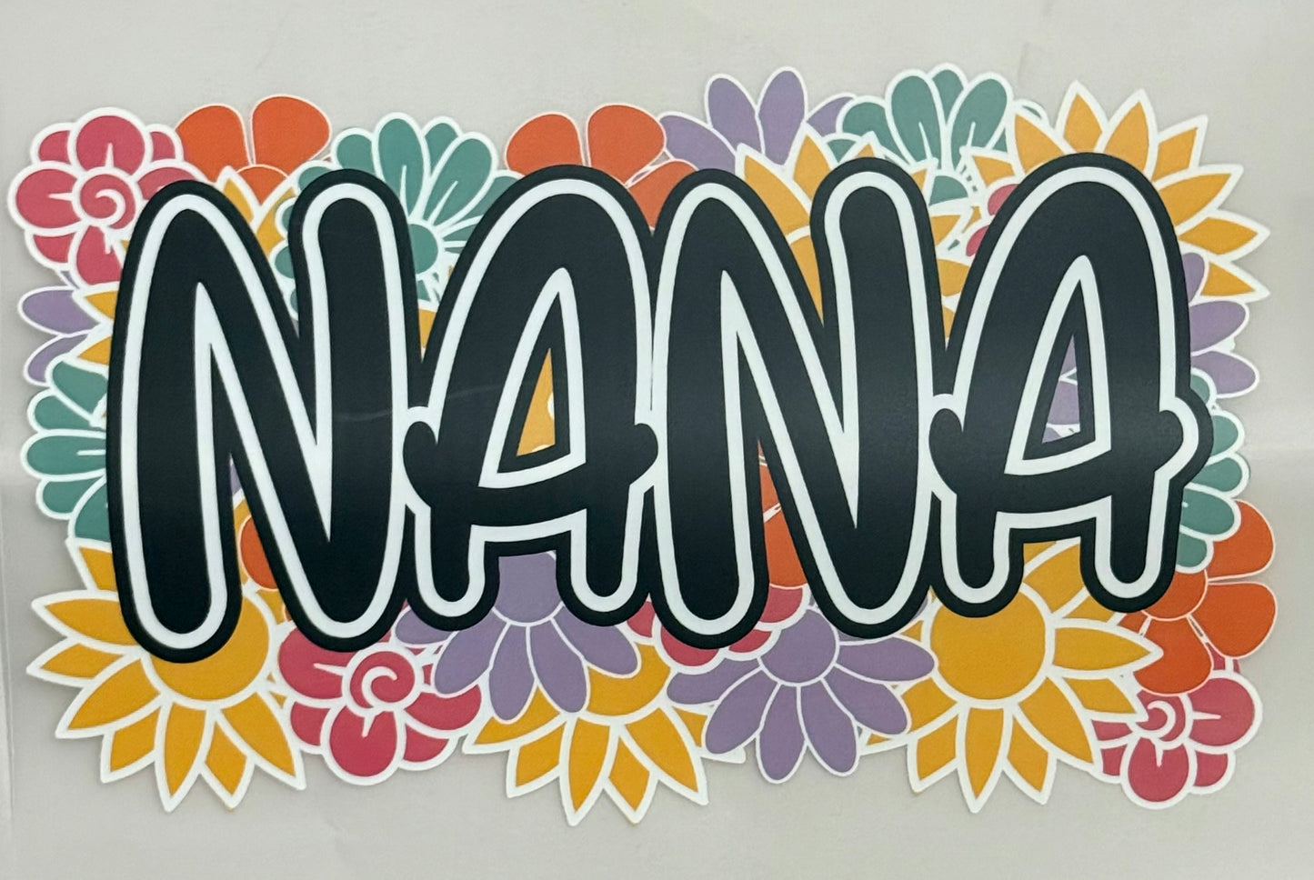 Nana Multi-Color Screen Print Transfer