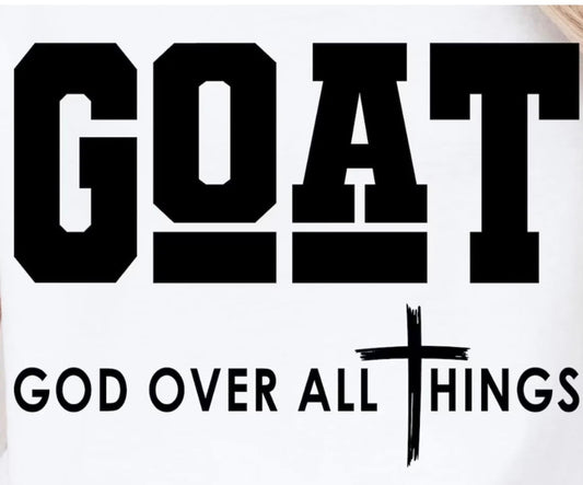 GOD Over All Things Single Color Screen Print Tranfers