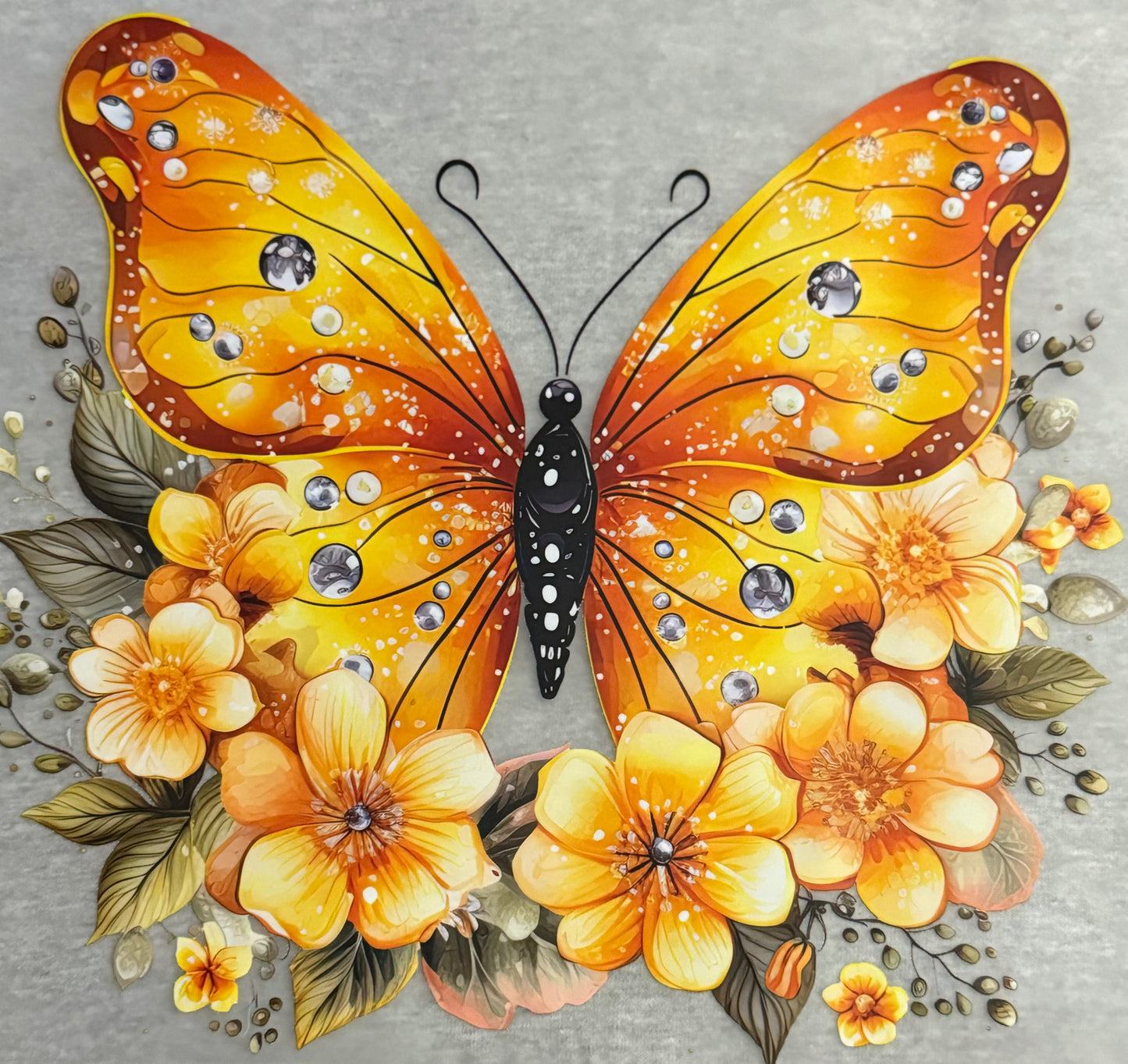 Butterfly Yellow, Orange Screen Print