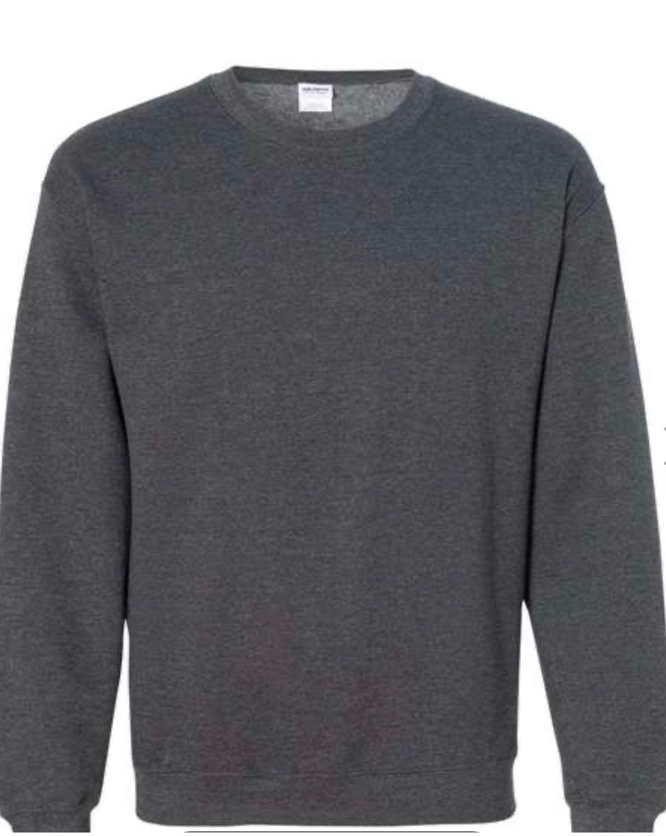 Gildan Dark Navy Heather Crewneck Sweatshirt