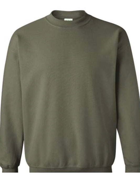 Gildan Military Green Crewneck Sweatshirt