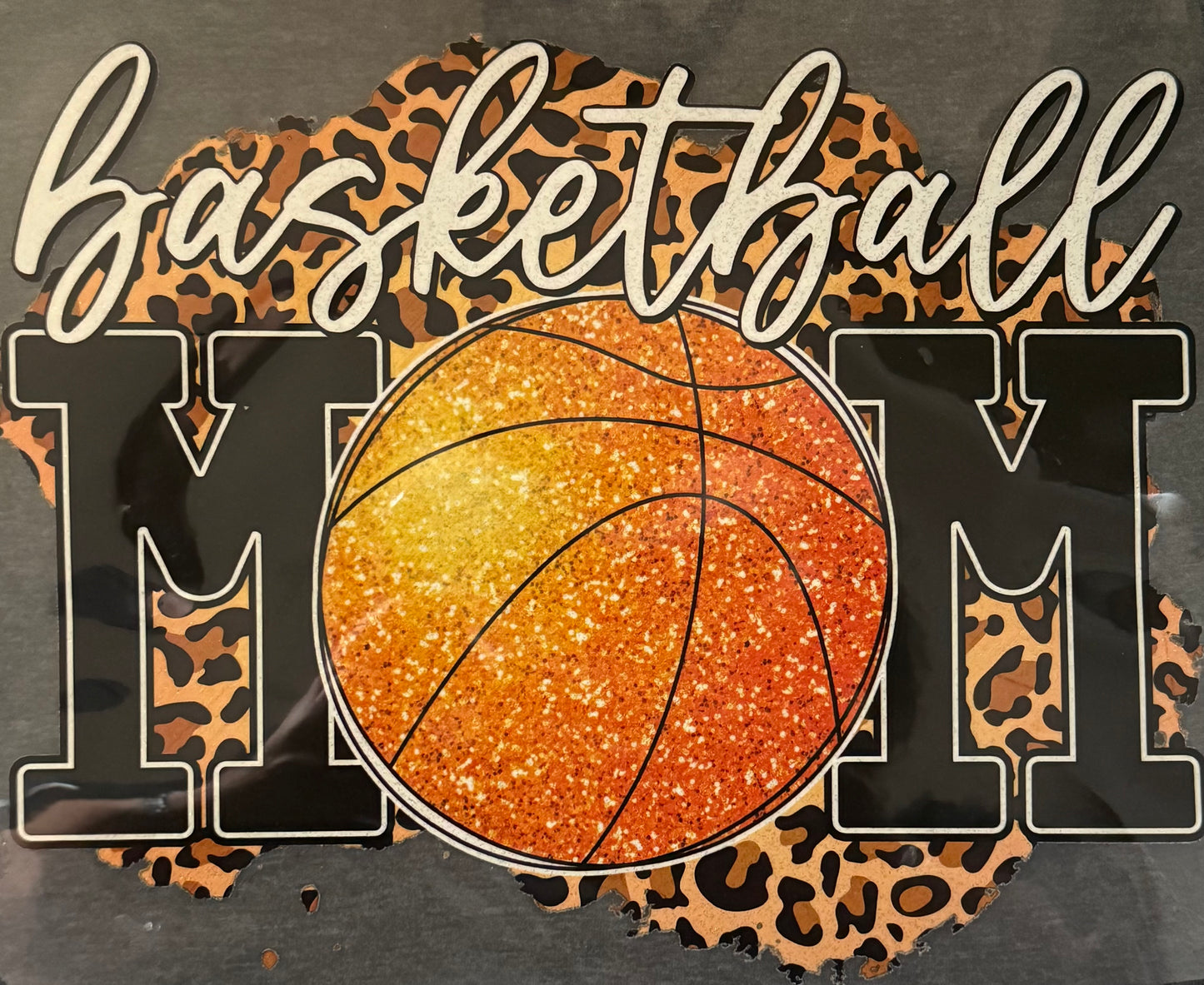 Basketball Glitter MOM Transfer