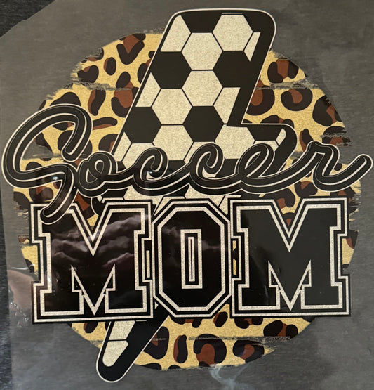 Soccer Glitter MOM Transfer