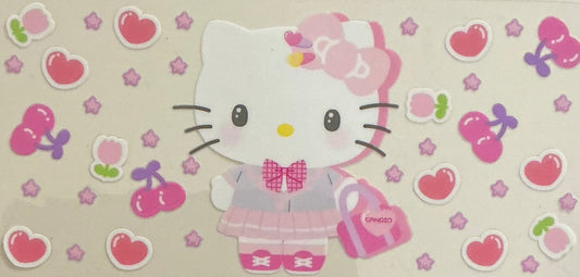 623 HK W/Cherries & Hearts, Flowers Wrap