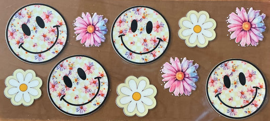 746 Yellow Flower Smiley Face Wrap