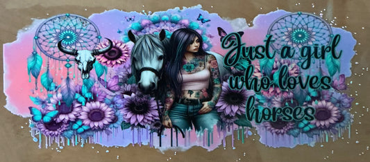 803 Just A Girl Who Loves Horses Wrap