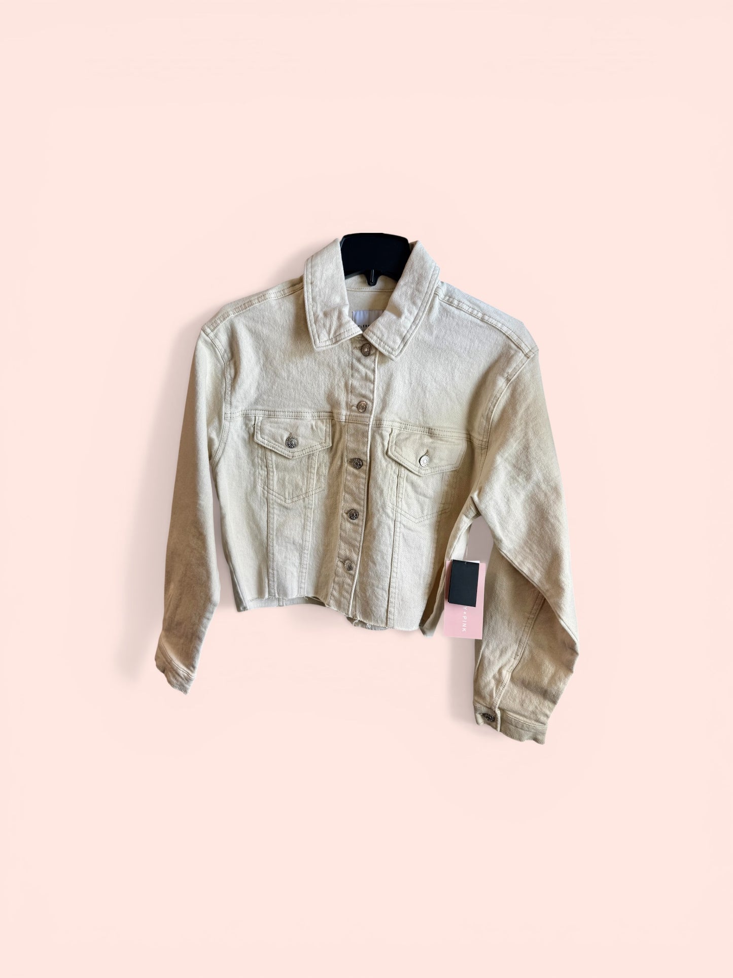 KIDS PALE YELLOW DENIM JACKET
