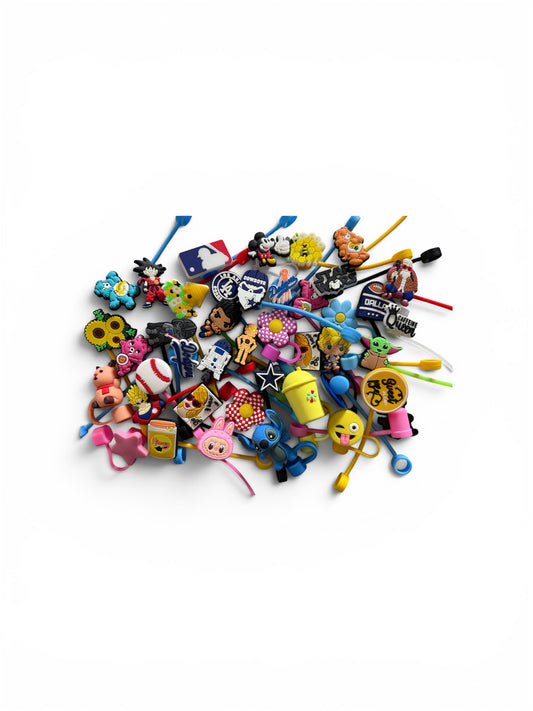 SILICONE CHARACTER STRAW TOPPER